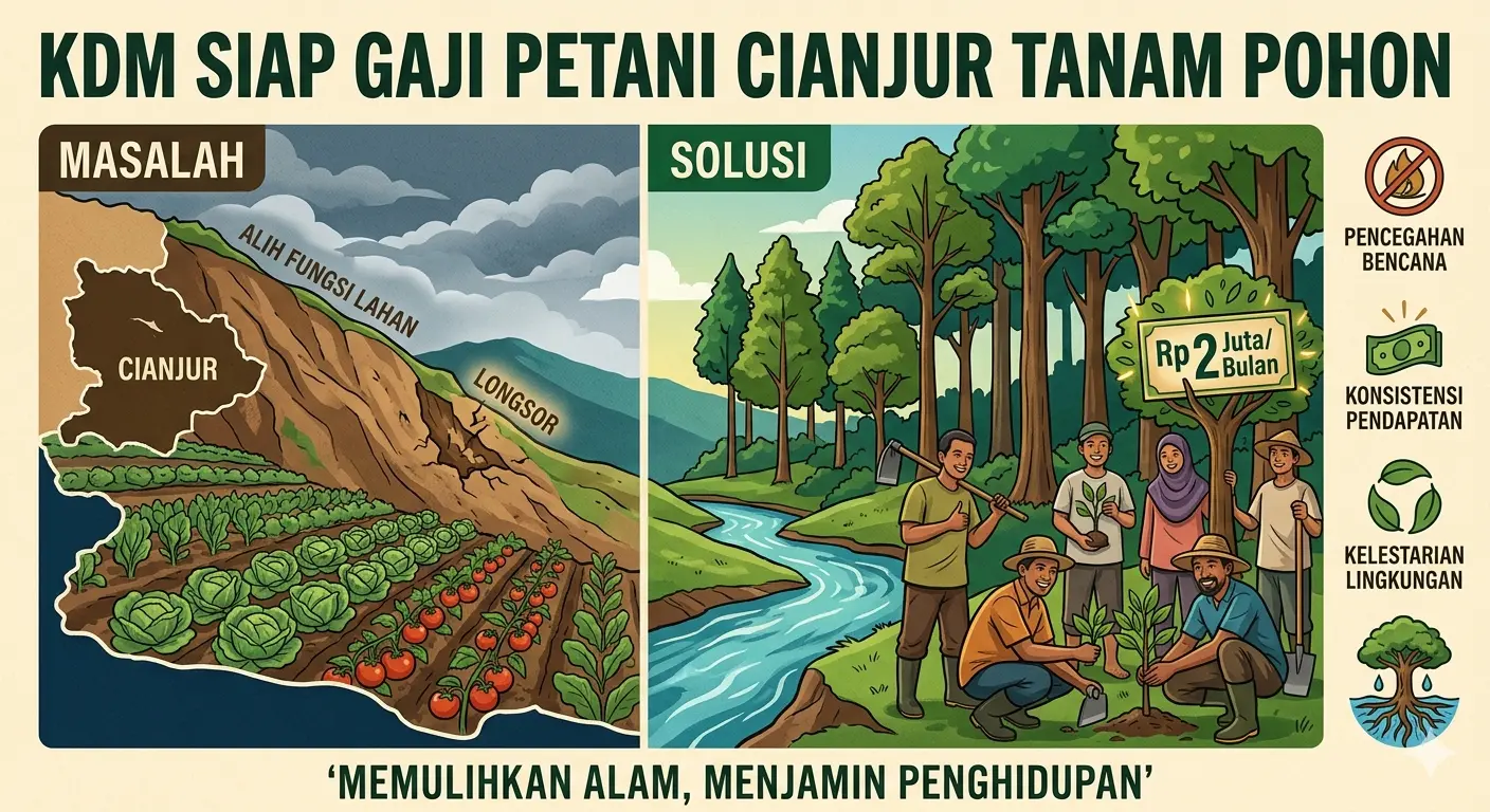KDM Siap Gaji Petani Rp 2 Juta/Bulan Asal Tanam Pohon Keras