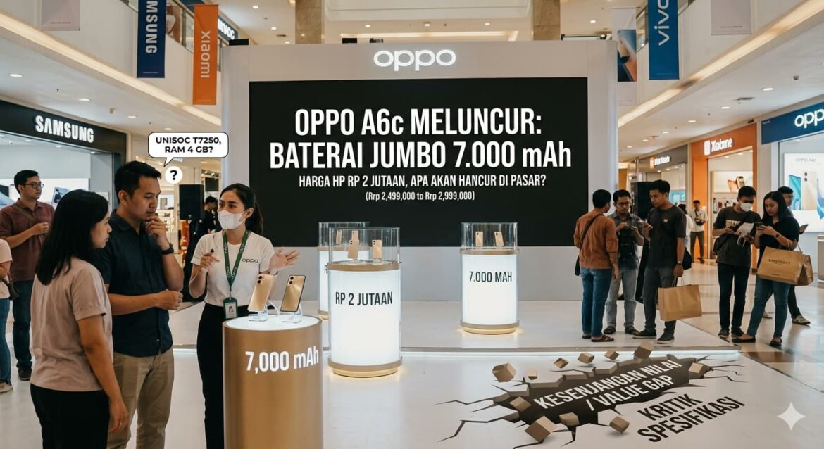Oppo A6c Meluncur: Modal Baterai Jumbo 7.000 mAh, Apa Harga Akan Hancur?