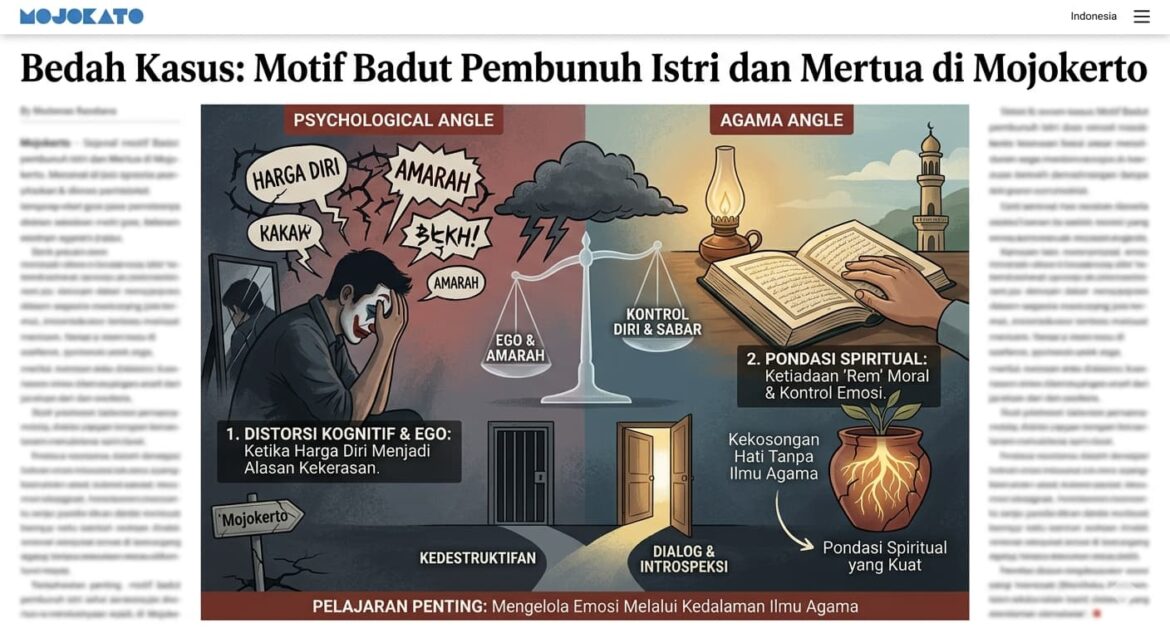 Bedah Kasus: Motif Badut Pembunuh Istri dan Mertua di Mojokerto