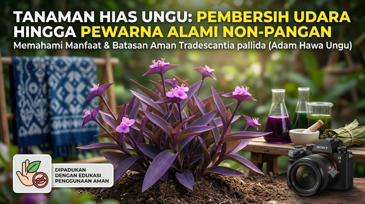 Manfaat Adam Hawa Ungu: Pembersih Udara dan Pewarna Alami Non-Pangan