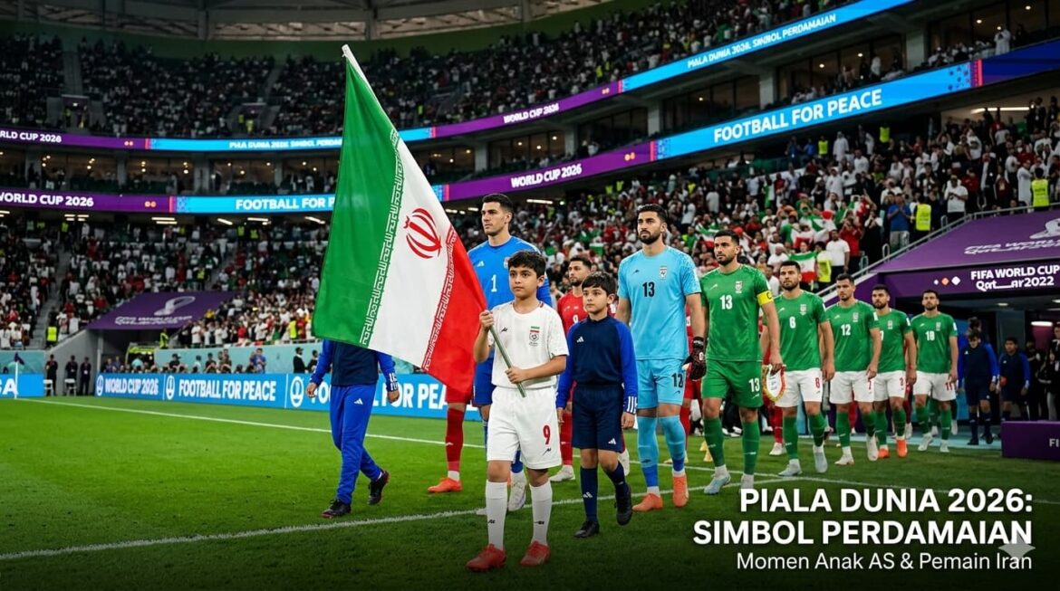 Bukti Perdamaian di Piala Dunia: Anak AS Gandeng Pemain Timnas Iran