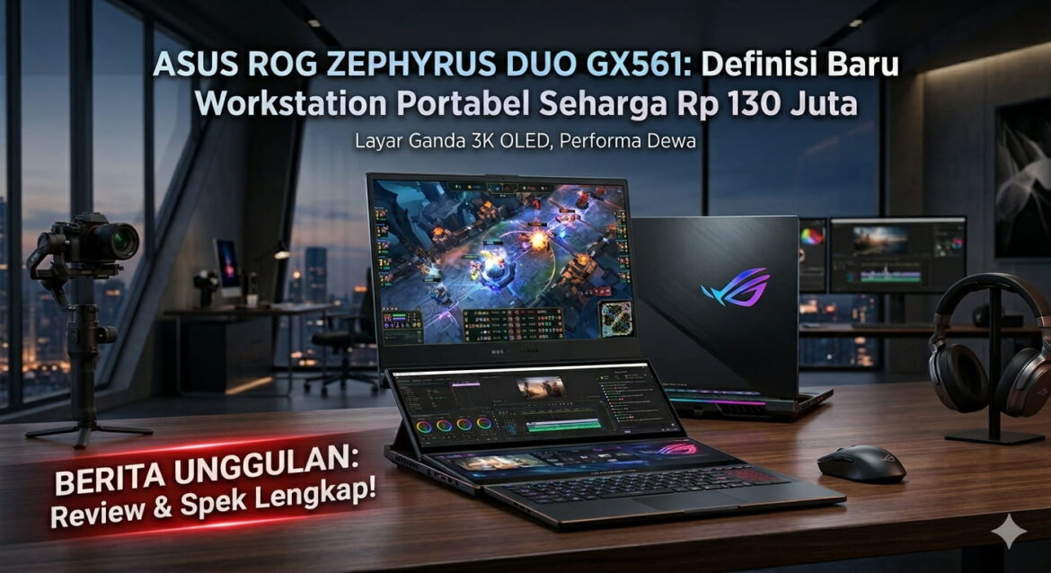 Asus ROG Zephyrus Duo GX561: Laptop Gaming Workstation Portabel Seharga Rp 130 Juta