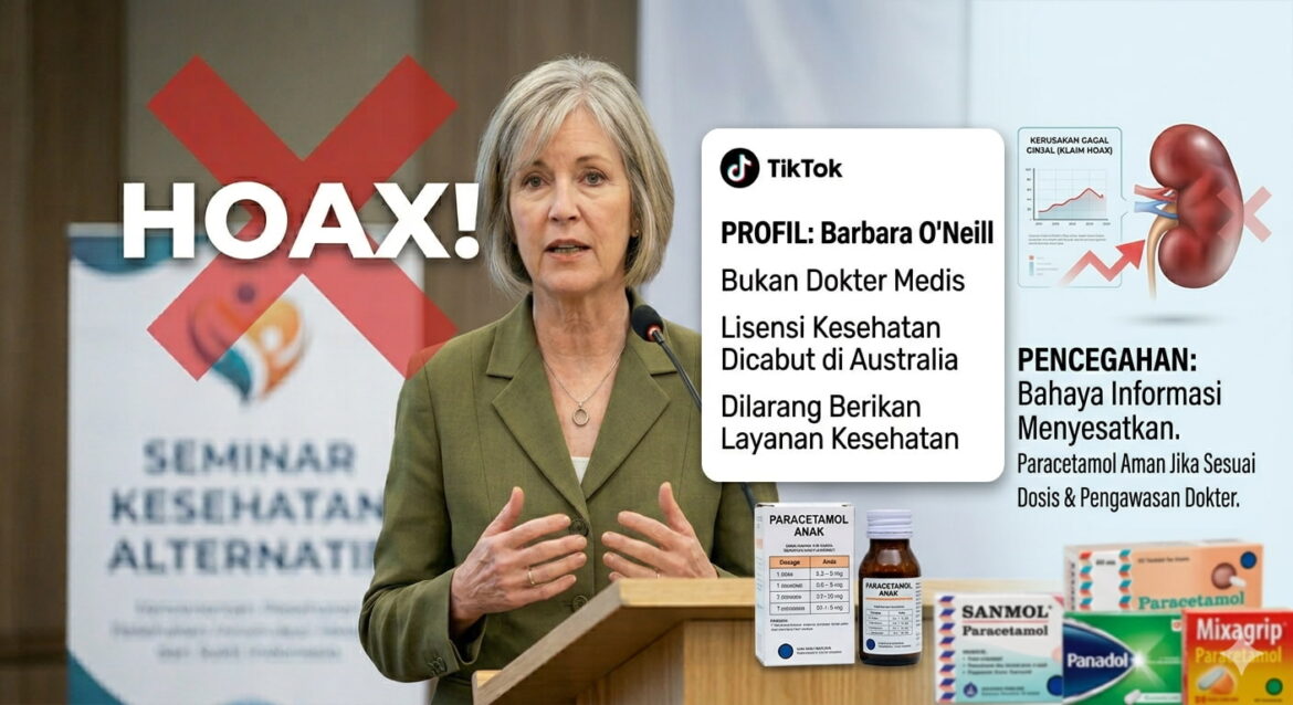 Hoax! Barbara O’Neill: Beri Anak Paracetamol Bisa Gagal Ginjal