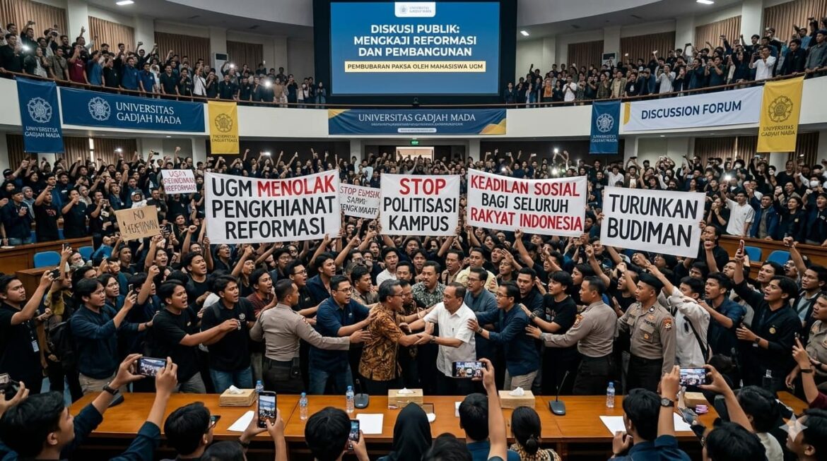Diskusi Budiman Sudjatmiko Digeruduk, Mahasiswa UGM: Tolak Penghianat Reformasi