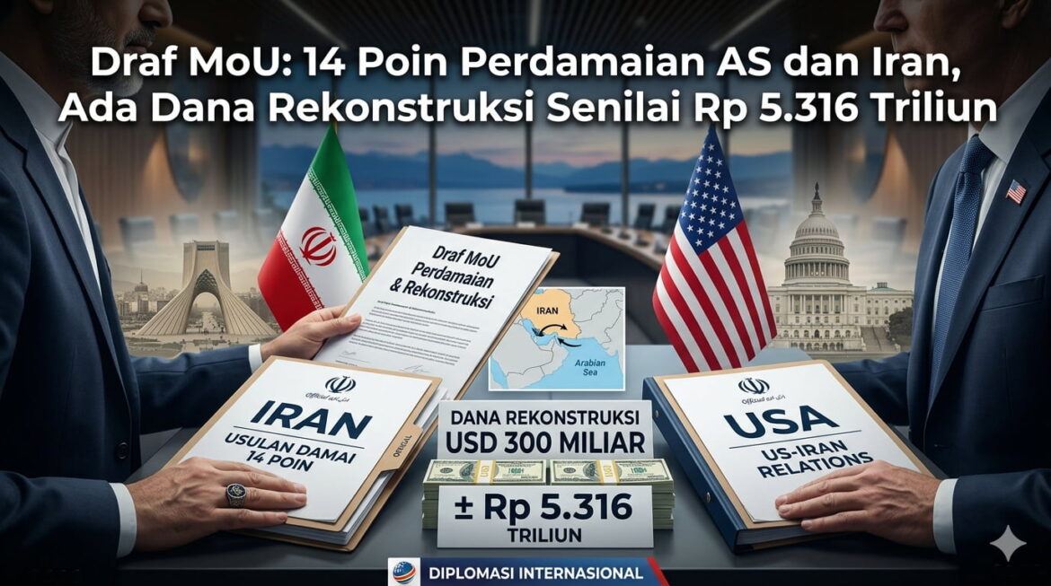 Draf MoU: 14 Poin Perdamaian AS dan Iran, Ada Dana Rekonstruksi Senilai Rp5.316 Triliun