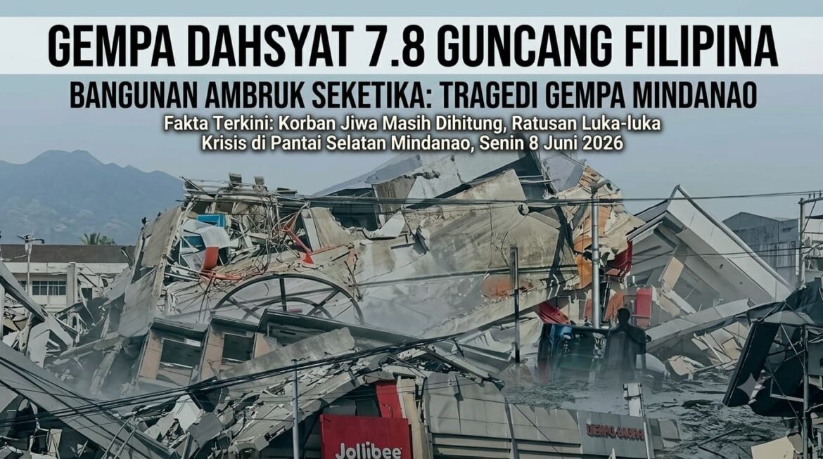 Gempa Dahsyat 7,8 Guncang Filipina, Bangunan Ambruk Seketika