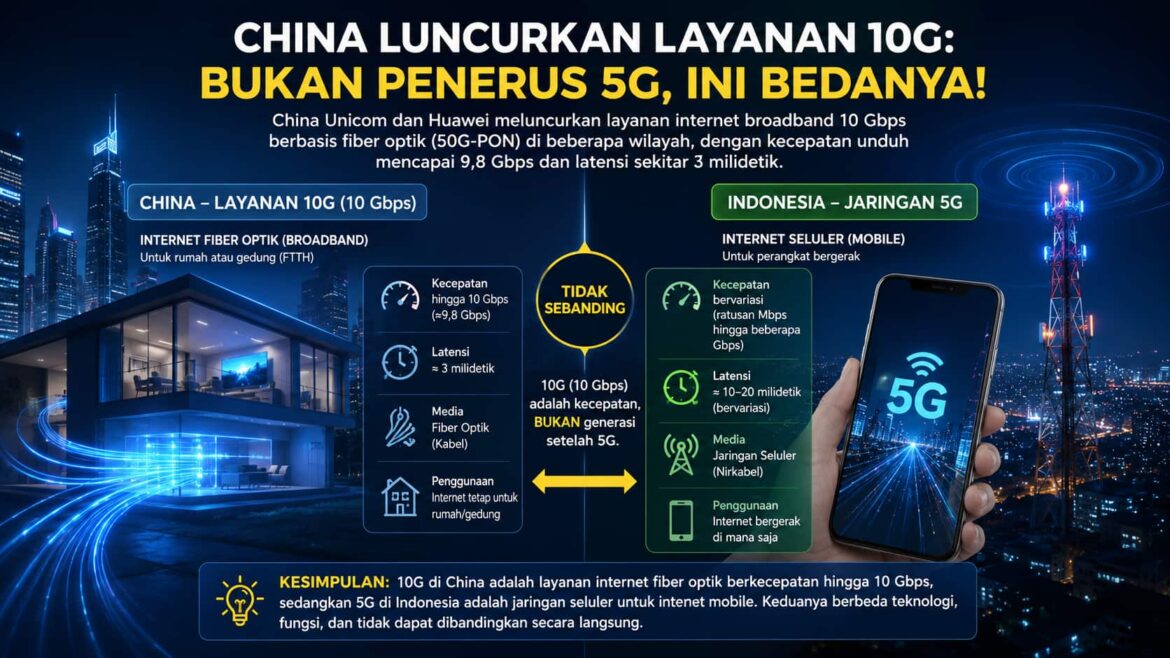China Unicom dan Huawei Luncurkan Layanan 10G dengan Kecepatan Unduh Milidetik