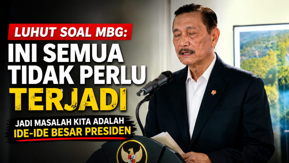Luhut Panjaitan Akui Program MBG Kurang Persiapan Matang