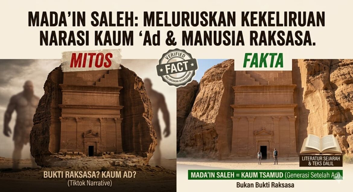 Mada’in Saleh: Meluruskan Kekeliruan Narasi Kaum ‘Ad dan Manusia Raksasa