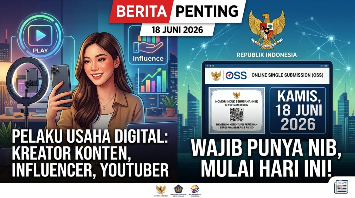 Pemerintah Wajibkan NIB Bagi Pelaku Usaha Digital, Berlaku Hari Ini