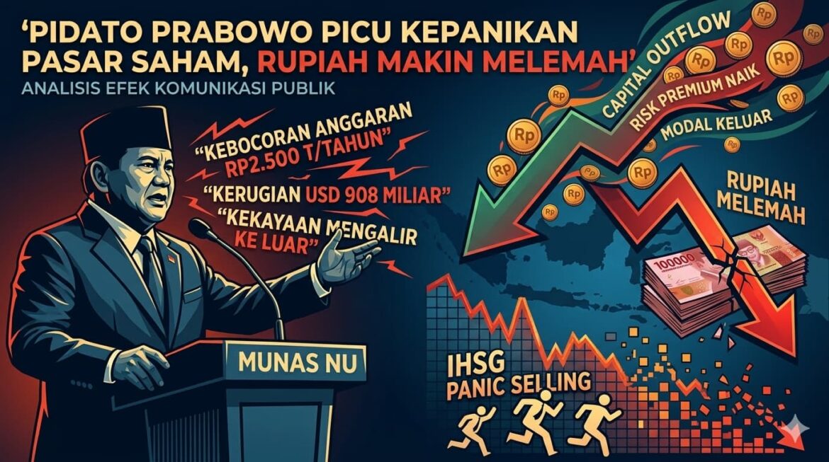 Pidato Prabowo Picu Kepanikan Pasar Saham, Rupiah Makin Lemah