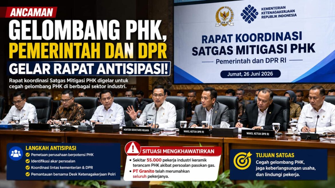 Ancaman Gelombang PHK, Pemerintah dan DPR Gelar Rapat Antisipasi