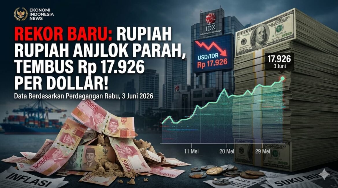 Rekor Baru: Rupiah Anjlok Parah, Tembus Rp 17.900 per Dollar
