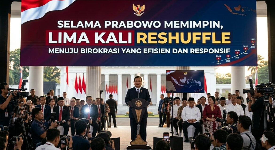 Selama Prabowo Memimpin, Lima Kali Reshuffle Kabinet Merah Putih
