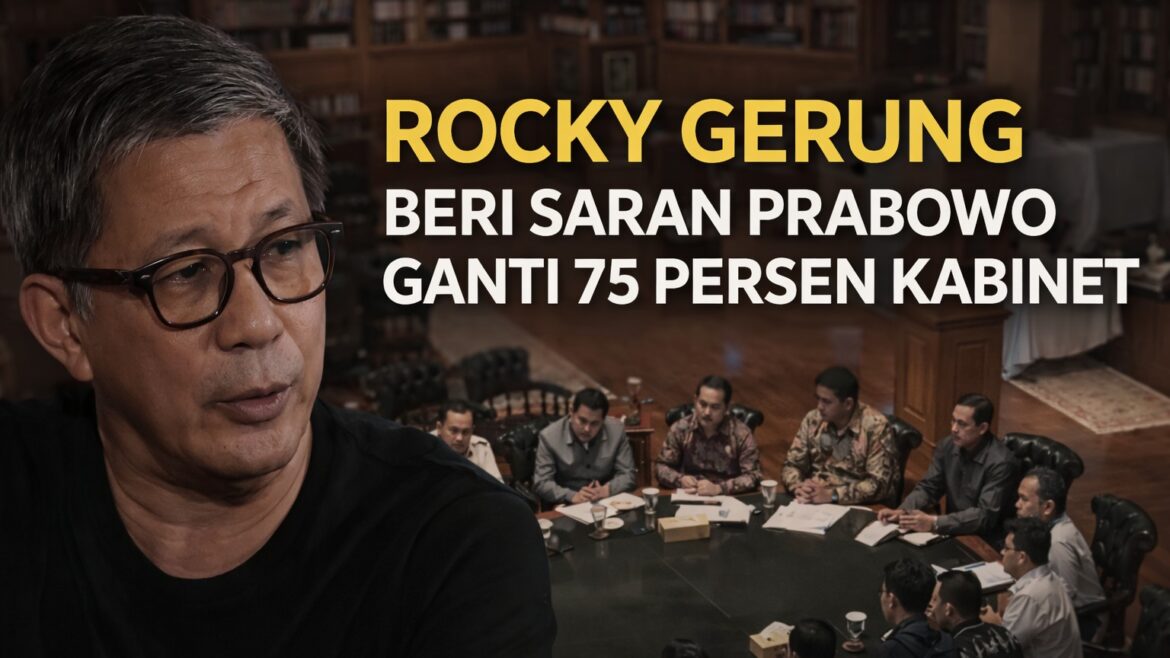 Rocky Gerung Beri Saran Prabowo Ganti 75 Persen Kabinet