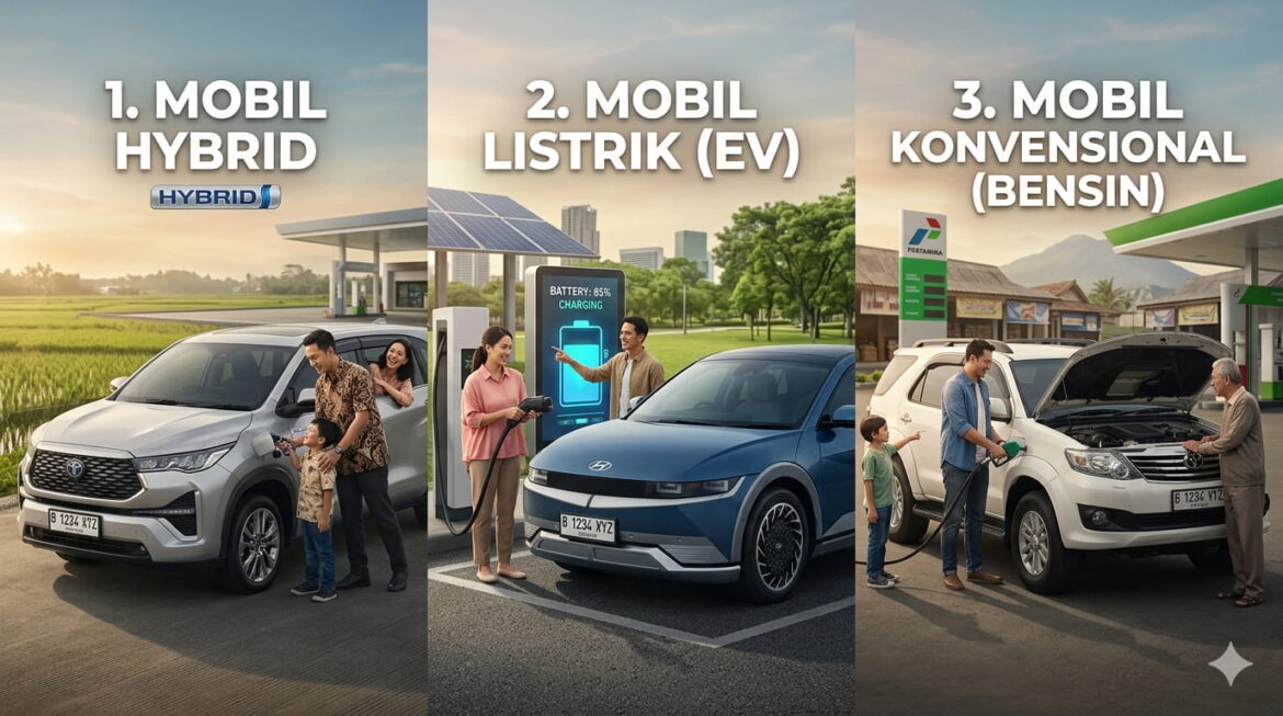 Mobil Hybrid Versus EV, dan Bensin, Mana Paling Kuat? Ini Faktanya!
