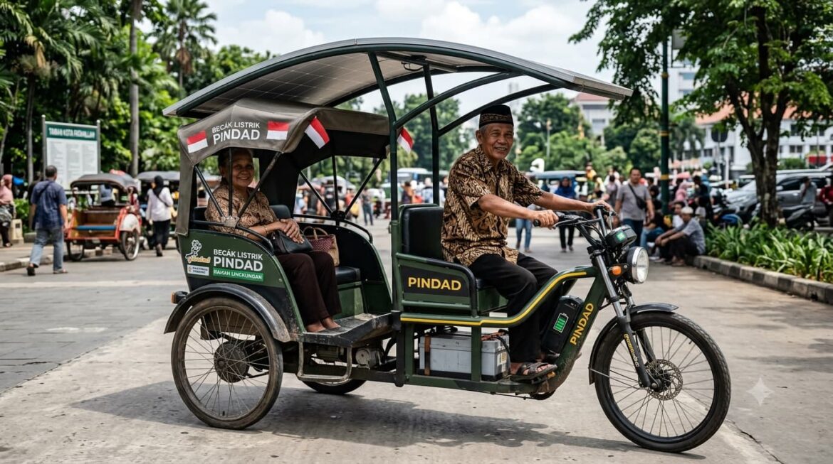 Presiden Prabowo Gandeng Pindad Bikin Becak Listrik Pakai Dana Pribadi
