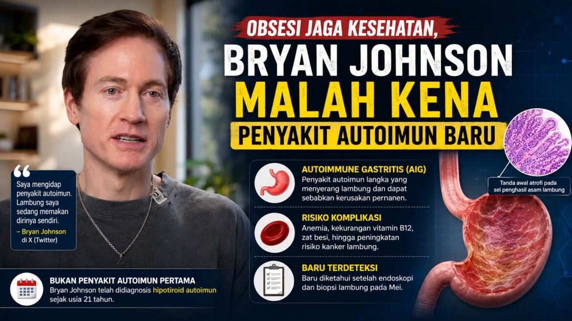 Obsesi Jaga Kesehatan, Bryan Johnson Malah Kena Penyakit Autoimun Baru