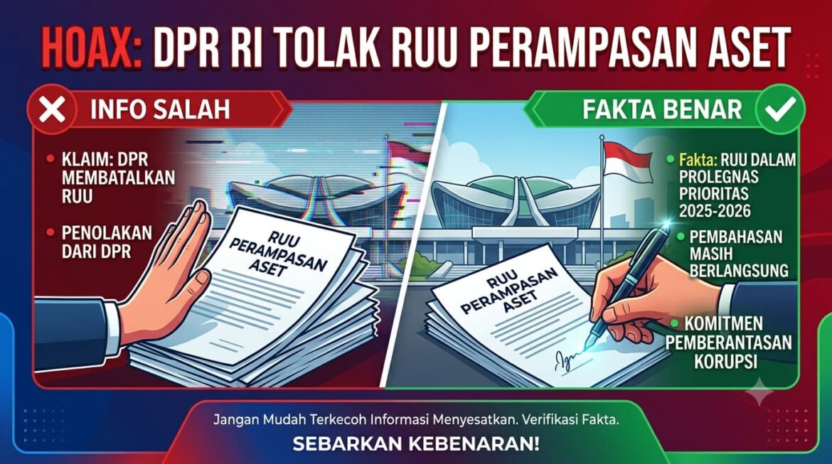 HOAX! DPR RI Resmi Tolak RUU Perampasan Aset, Ini Faktanya!