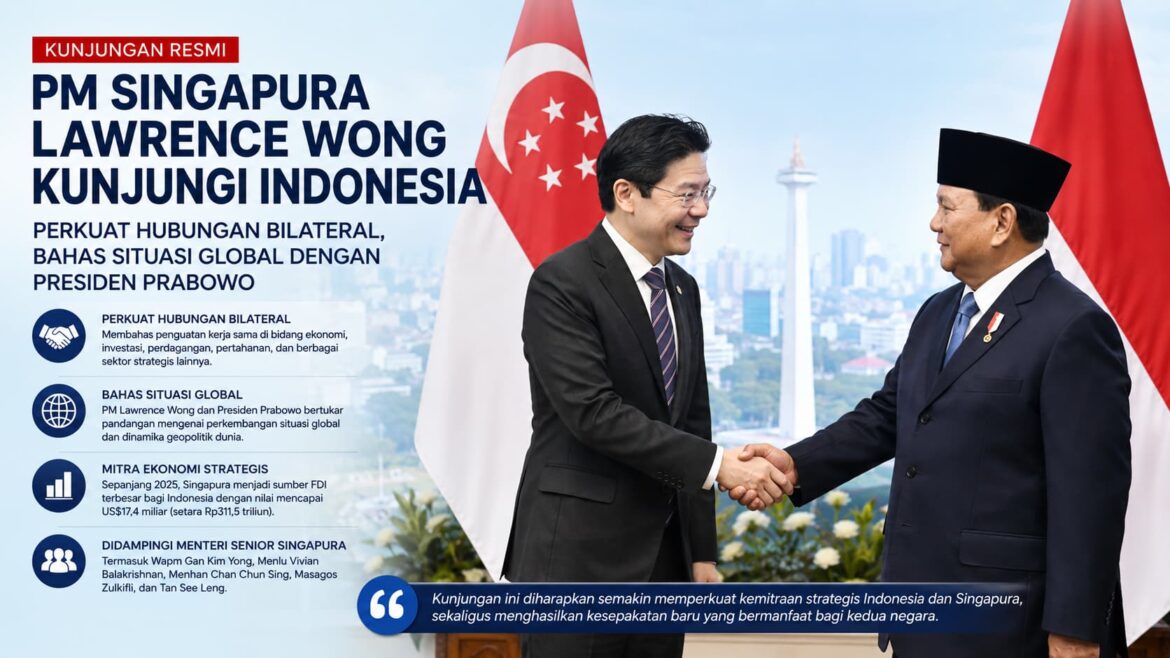 PM Singapura Kunjungi Indonesia, Bahas Penguatan Hubungan Bilateral hingga Situasi Global