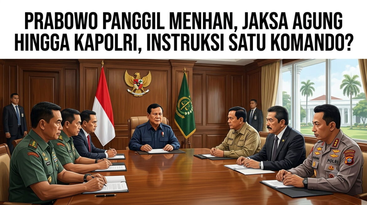 Prabowo Panggil Menhan, Jaksa Agung hingga Kapolri, Instruksi Satu Komando?