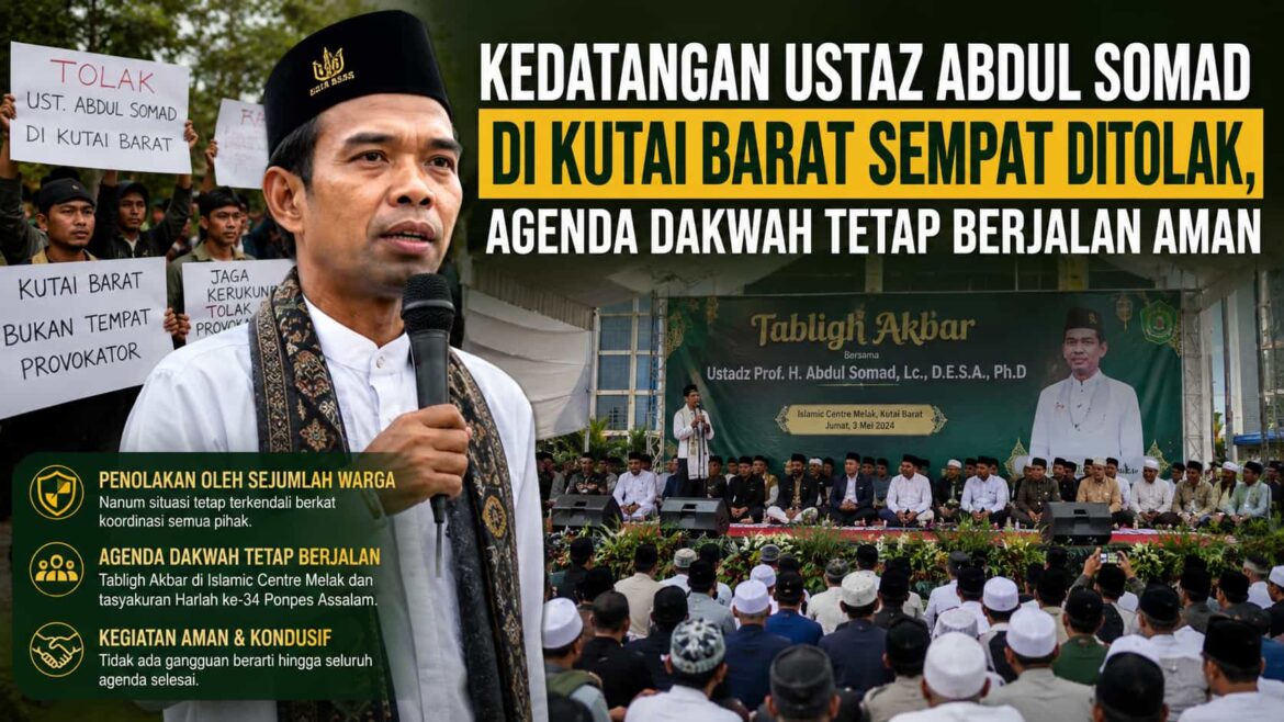Kedatangan Ustaz Abdul Somad di Kutai Barat Sempat Ditolak, Agenda Dakwah Tetap Berjalan Aman