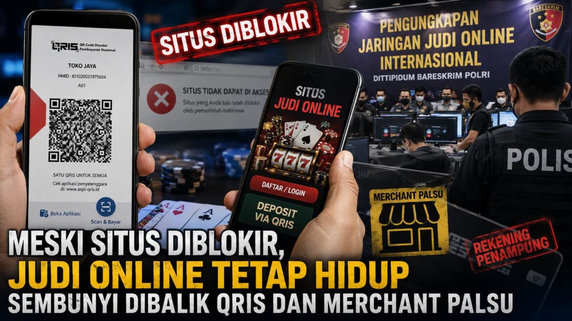 Meski Situs Diblokir, Judi Online Tetap Hidup Sembunyi di Balik QRIS dan Merchant Palsu
