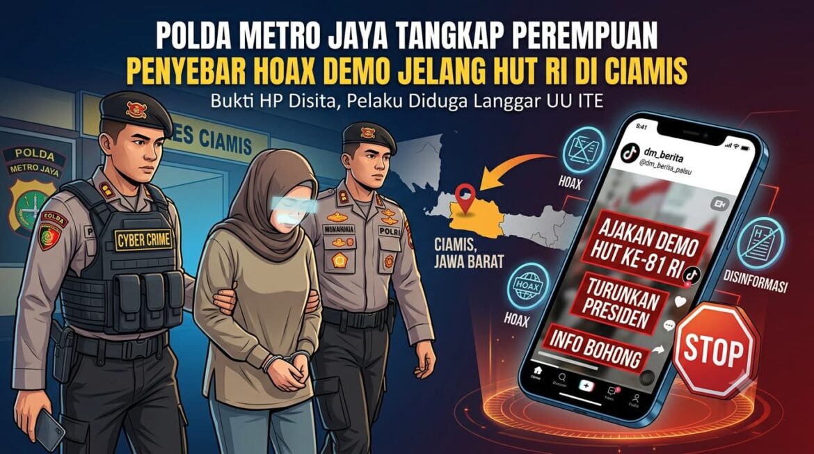 Polisi Tangkap Perempuan Penyebar Hoax Ajakan Demonstrasi