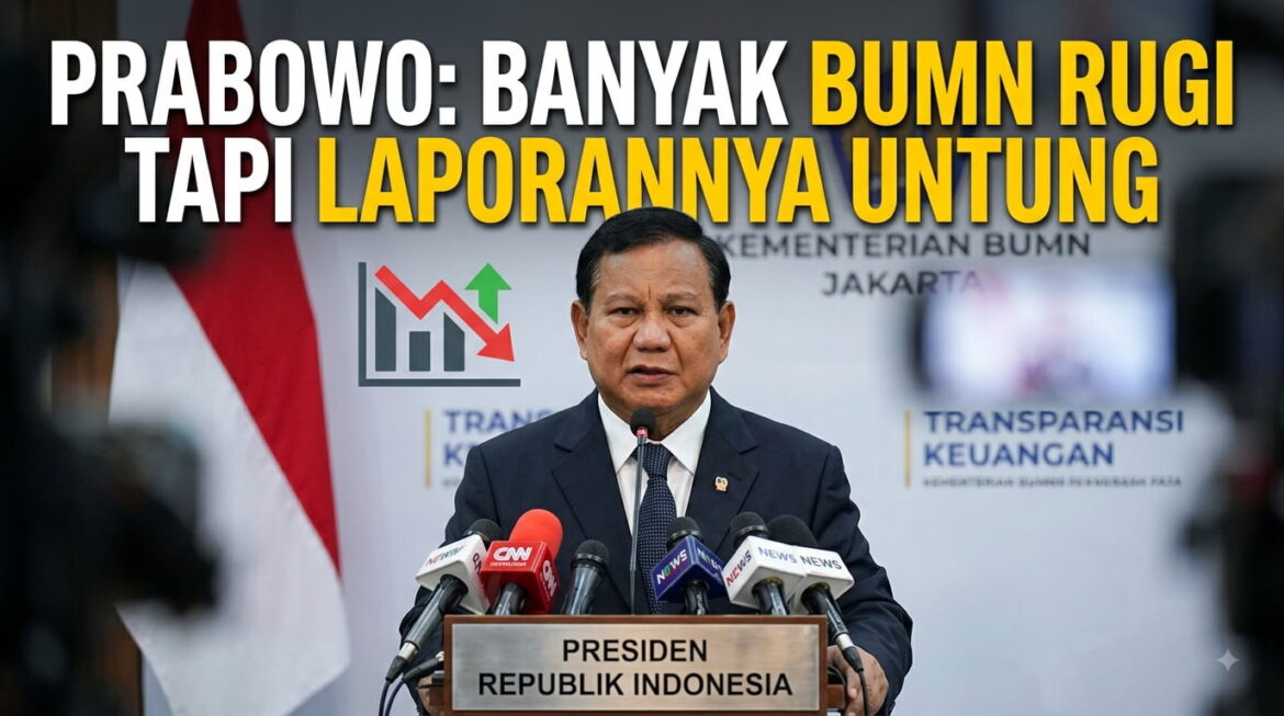Prabowo Sentil Laporan Keuangan BUMN: Banyak yang Rugi Tapi Dilaporkan Untung