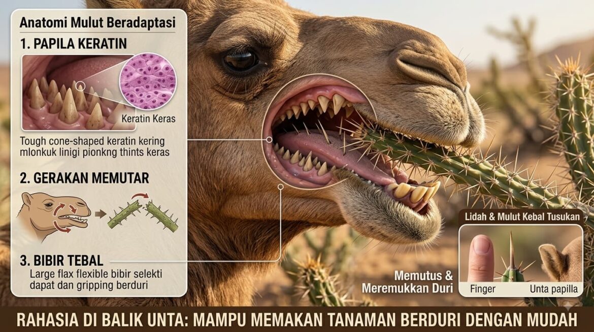 Rahasia di Balik Unta: Mampu Memakan Tanaman Berduri dengan Mudah