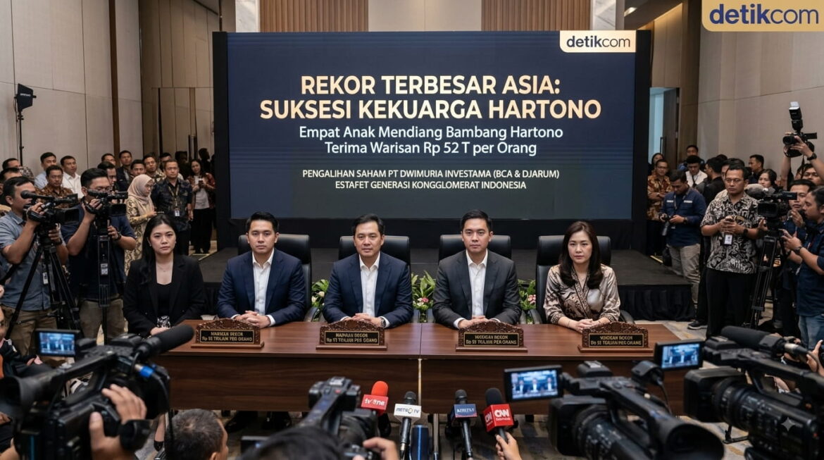 Rekor! Empat Anak Bambang Hartono Terima Warisan Rp52 Triliun per Orang